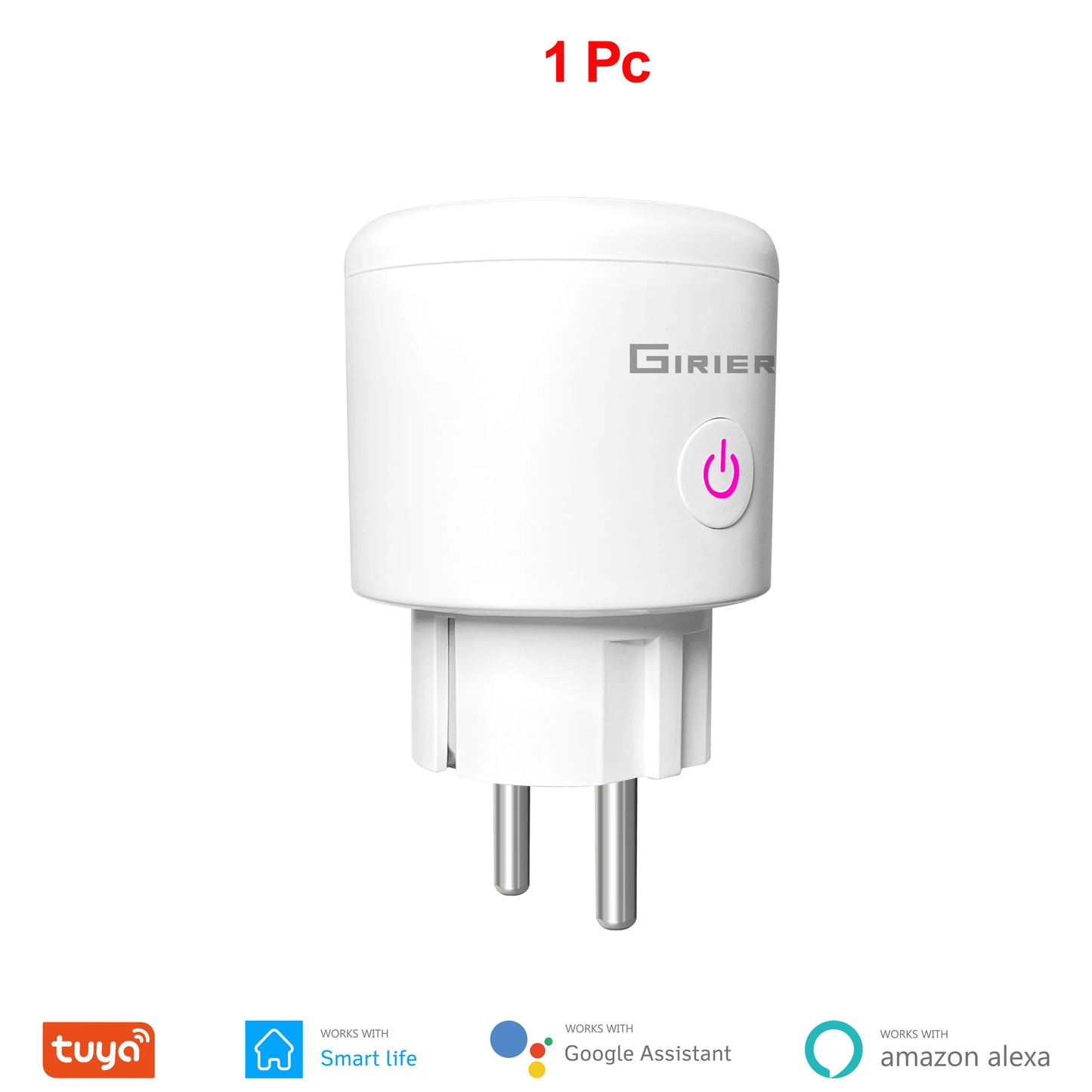 Tuya Wifi Plug 20A Smart Socket EU with Power Monitor Function Smart Life App Remote Control Outlet Works with Alexa Google Home