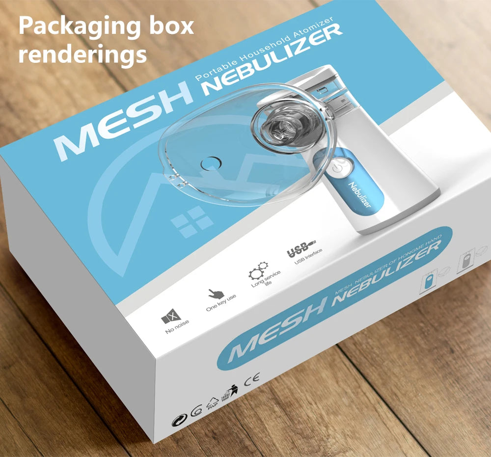 KIUZOU Rechargeable Silent Mesh Nebulizer Handheld Asthma Inhaler Atomizer Children Health Care Portable Nebulizer Humidifier