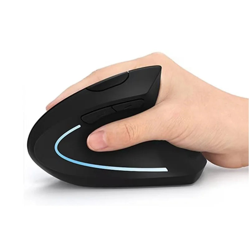Ergonomic Wireless Mouse, Vertical Mouse 6 Buttons, Right Handed Lateral Mouse, Non-Rechargeable Mouse for PC Laptop (Battery )