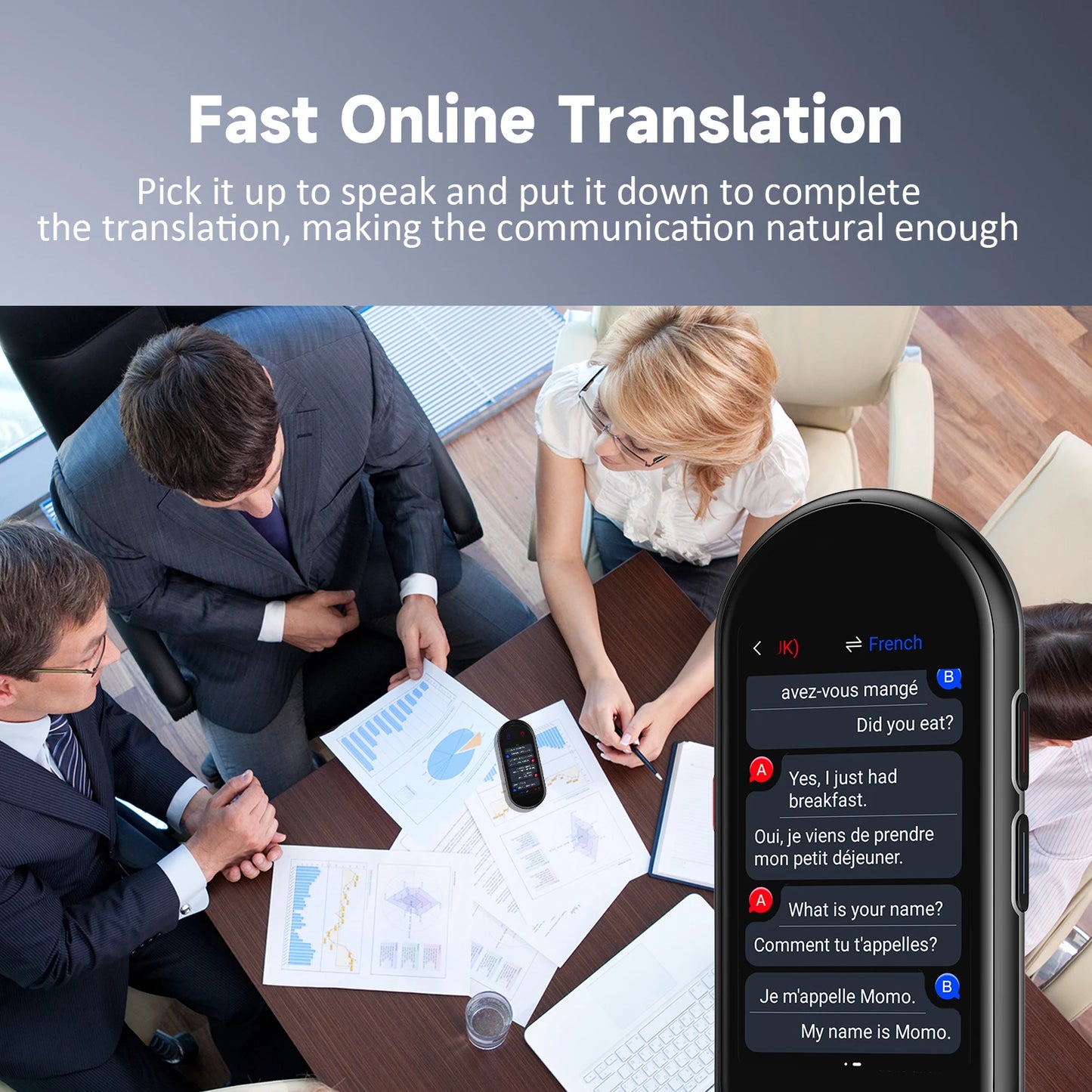 Vormor Z8 Portable Smart Voice Translator Real-time 138 Multi-Language Speech Interactive Offline Translator for Travel Learning