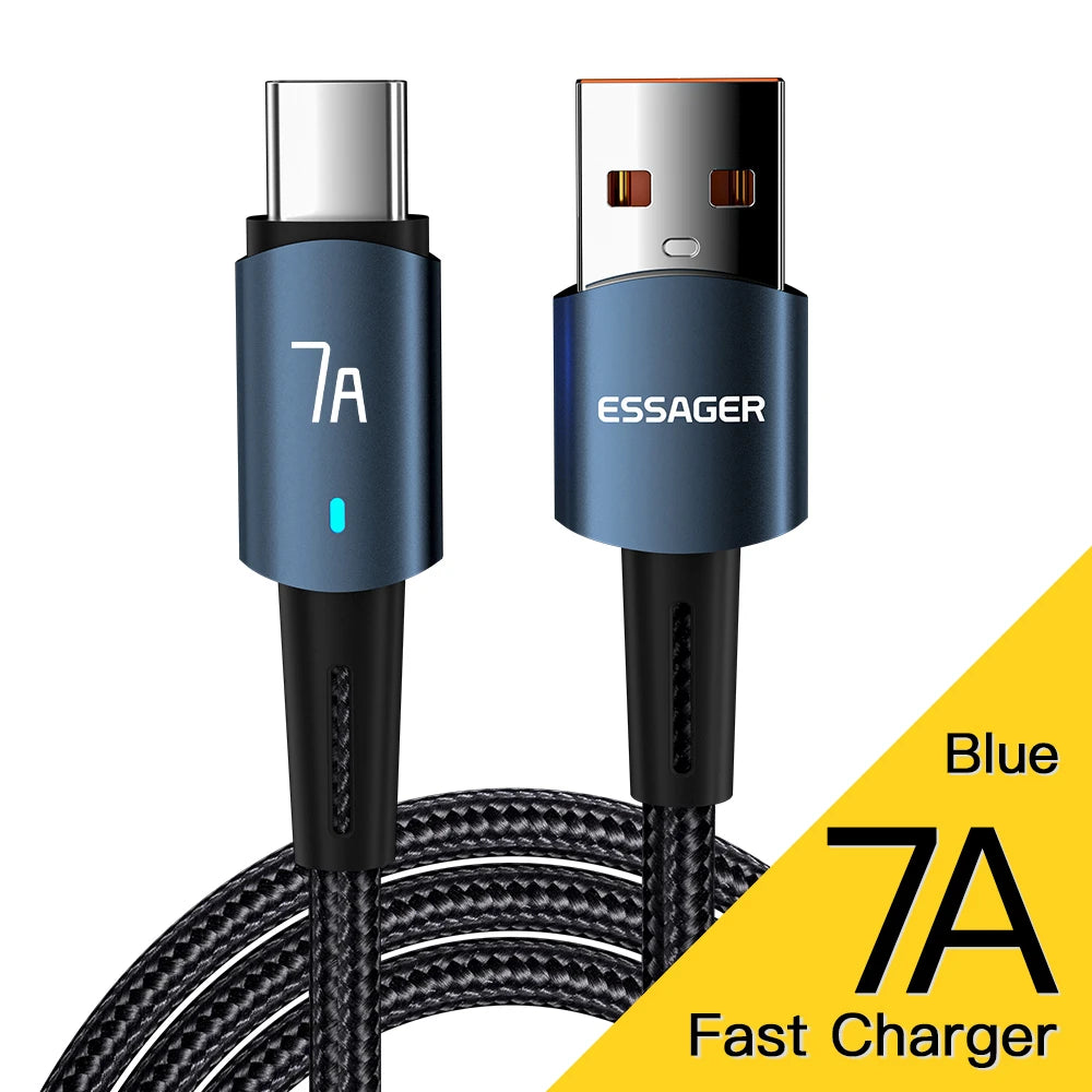 Essager USB C To USB C Cable PD100W 60W Fast Charge Mobile Cell Phone Charging Cord Wire For Xiaomi Samsung Huawei Macbook iPad