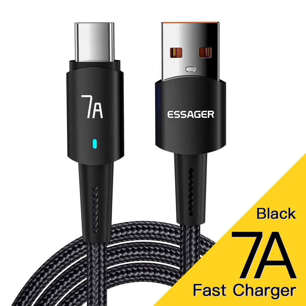 Essager USB C To USB C Cable PD100W 60W Fast Charge Mobile Cell Phone Charging Cord Wire For Xiaomi Samsung Huawei Macbook iPad