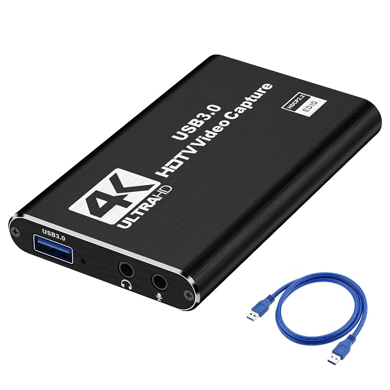 4K HDMI USB 3.0 Audio Video Capture Card 1080P 60Hz Video Recorder Grabber with Loop-out HDCP 2.2 for OBS Live Streaming Game PC