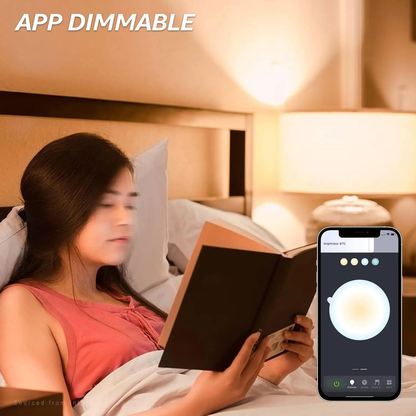 Smart WiFi LED Bulb (A19, RGBCW, Alexa & Google Home Compatible)