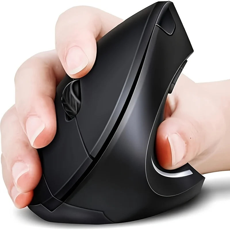 Ergonomic Wireless Mouse, Vertical Mouse 6 Buttons, Right Handed Lateral Mouse, Non-Rechargeable Mouse for PC Laptop (Battery )