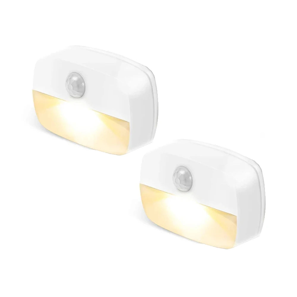Motion Sensor Light Indoor LED Night Light Stick on Nightlight Battery Operated Lights for Hallway Stair Closet Bedroom Bathroom