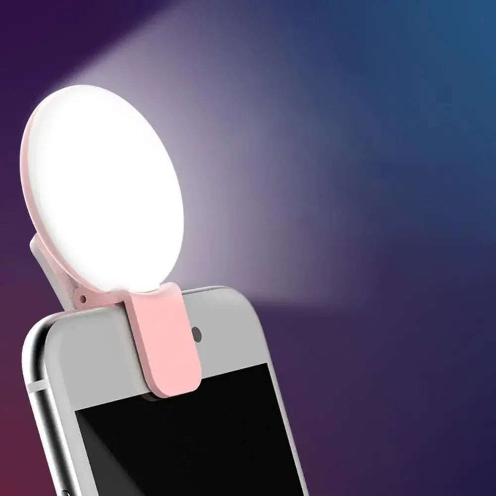Mobile Phone LED Selfie Ring Light – Portable Mini Fill Light with 3-Level Dimming for Perfect Photos & Videos