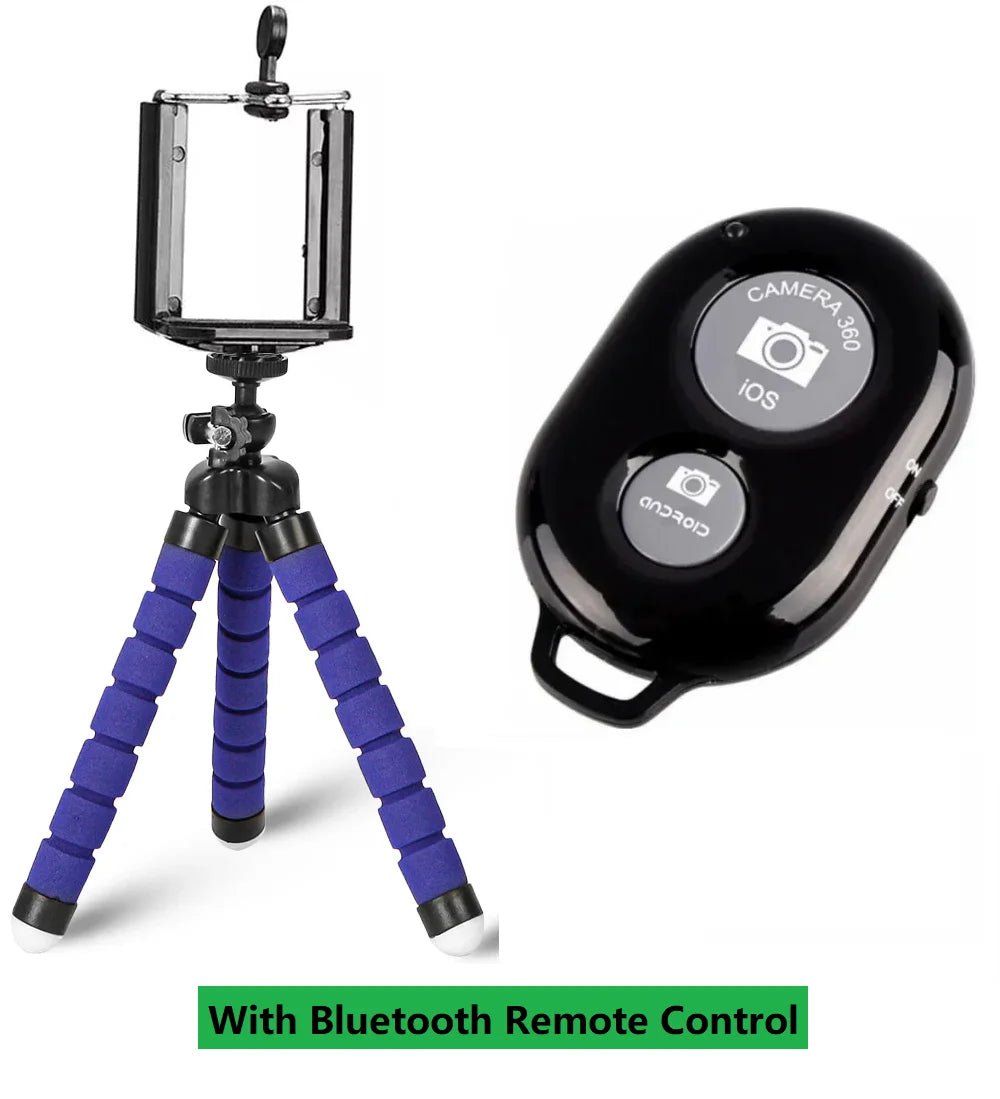 Selens Tripod Flexible Sponge Octopus Mini Phone Holder Clip Stand Optional Bluetooth Remote Controller For IPhone Xiaomi Huawei