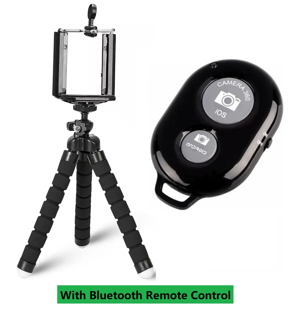 Selens Tripod Flexible Sponge Octopus Mini Phone Holder Clip Stand Optional Bluetooth Remote Controller For IPhone Xiaomi Huawei