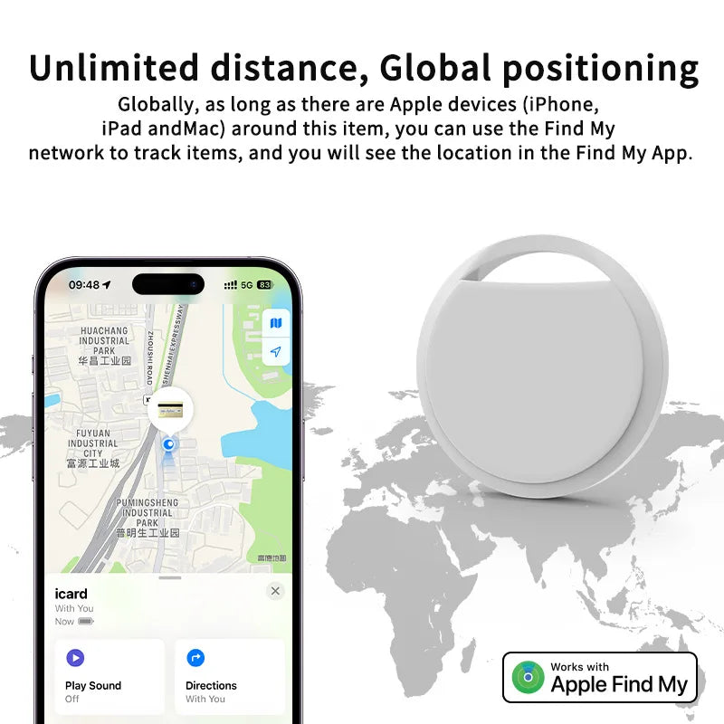 Bluetooth Tracker Tag Smart Search Airtag Work with iOS Find My Tracking Device Anti-lost Global Positioning Itme Finder Locator