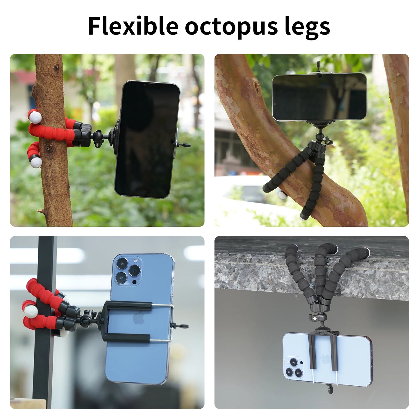 Selens Tripod Flexible Sponge Octopus Mini Phone Holder Clip Stand Optional Bluetooth Remote Controller For IPhone Xiaomi Huawei