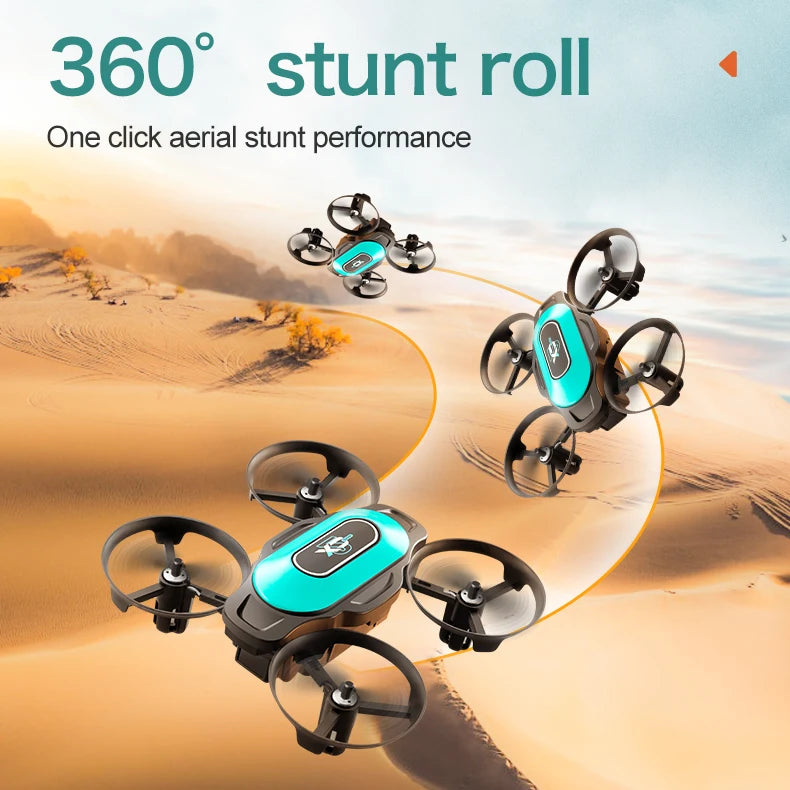 Mini RC Drone 360° Stunt Rolling One Click Takeoff and Landing Intelligent Fixed Altitude Hovering XD2 Gift Toys