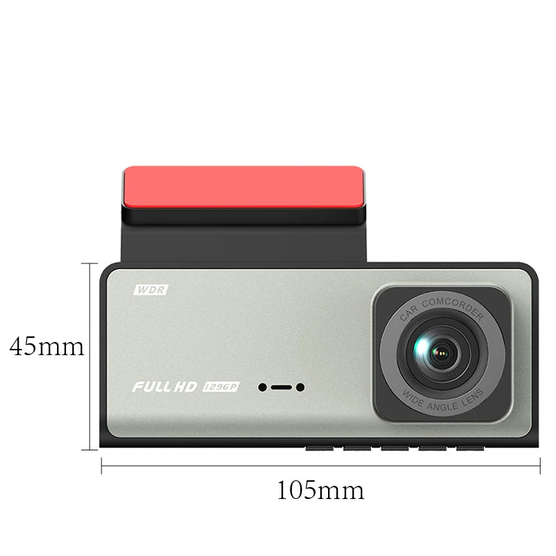 Dash Camera For Cars HD 1080P Video Recorder 3 Channels Front Inside Rear View Camera Night Vision Loop Recording Black Box