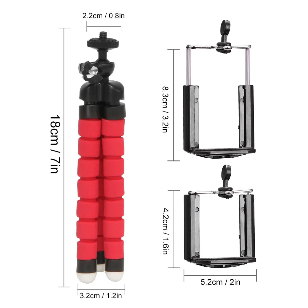 Selens Tripod Flexible Sponge Octopus Mini Phone Holder Clip Stand Optional Bluetooth Remote Controller For IPhone Xiaomi Huawei