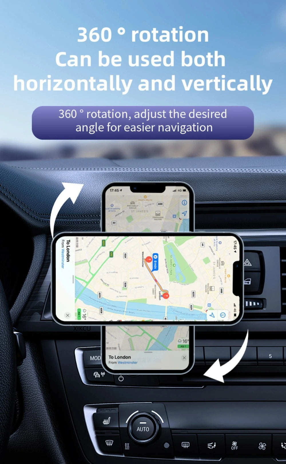 Car Magnetic Wireless Charger GPS Air Vnt Phone Holder Stand For Magsafe iPhone 17 16 15 14 13 12 Pro Max Fast Charging Station