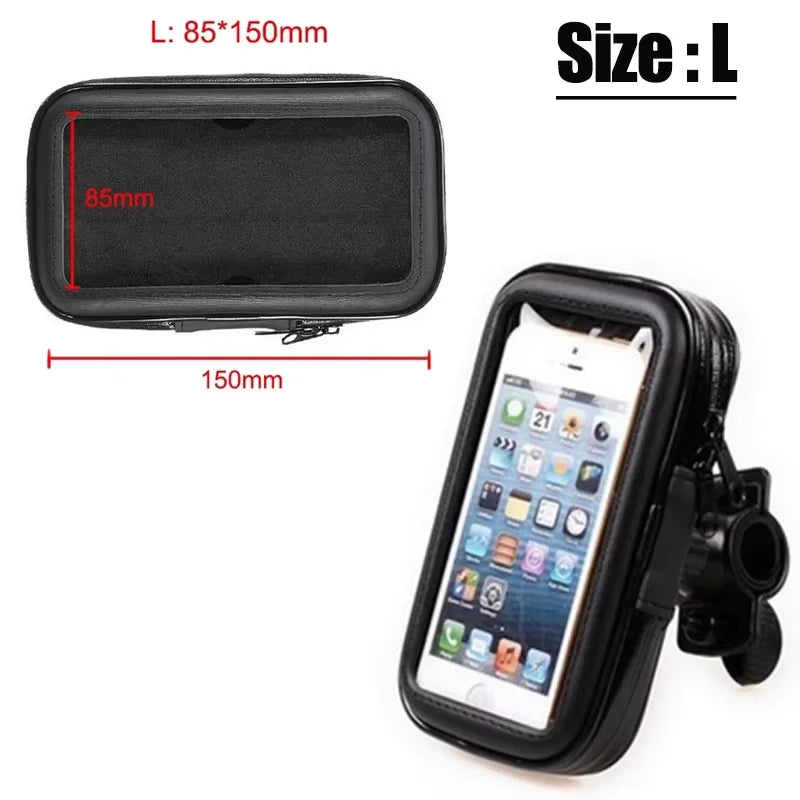 Bicycle Motorcycle Phone Holder Waterproof Bike Phone Case Bag for iPhone Samsung 6.3" Mobile PhoneStand Support Scooter Cover