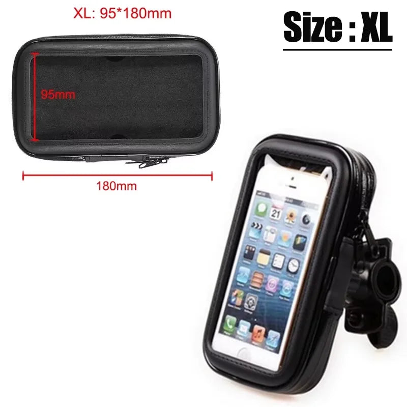 Bicycle Motorcycle Phone Holder Waterproof Bike Phone Case Bag for iPhone Samsung 6.3" Mobile PhoneStand Support Scooter Cover