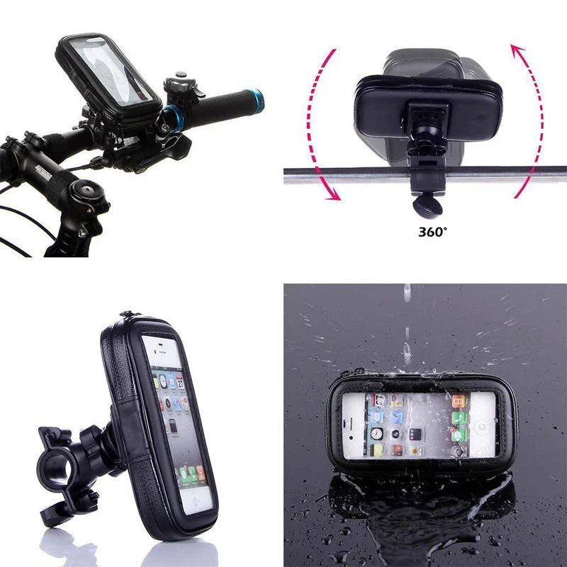 Bicycle Motorcycle Phone Holder Waterproof Bike Phone Case Bag for iPhone Samsung 6.3" Mobile PhoneStand Support Scooter Cover