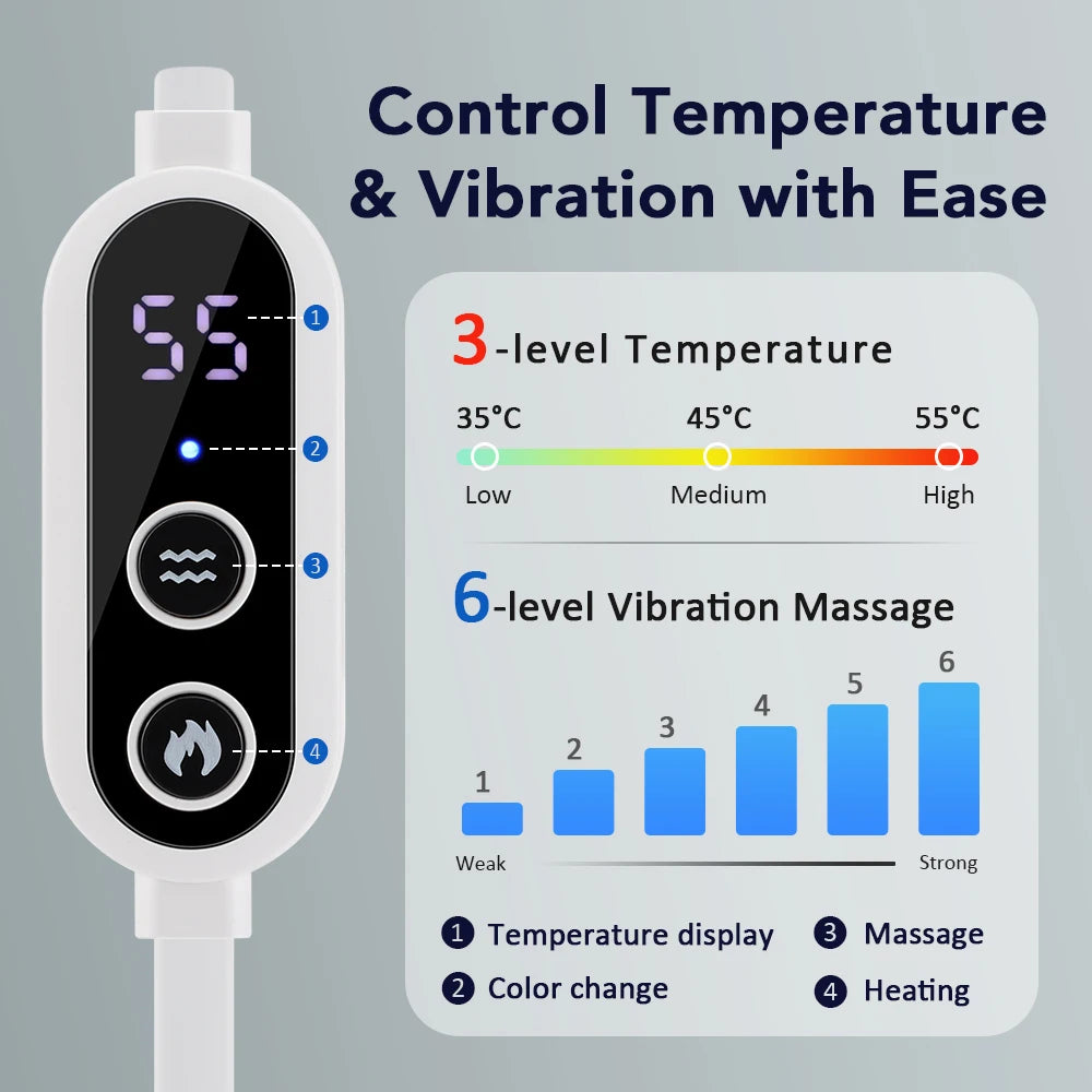 Heated Eyemask USB Charing 3D Massage Electric Eye Mask Smart Timing Sleep Shading Relieve Eye Fatigue for Travel, Office, Home