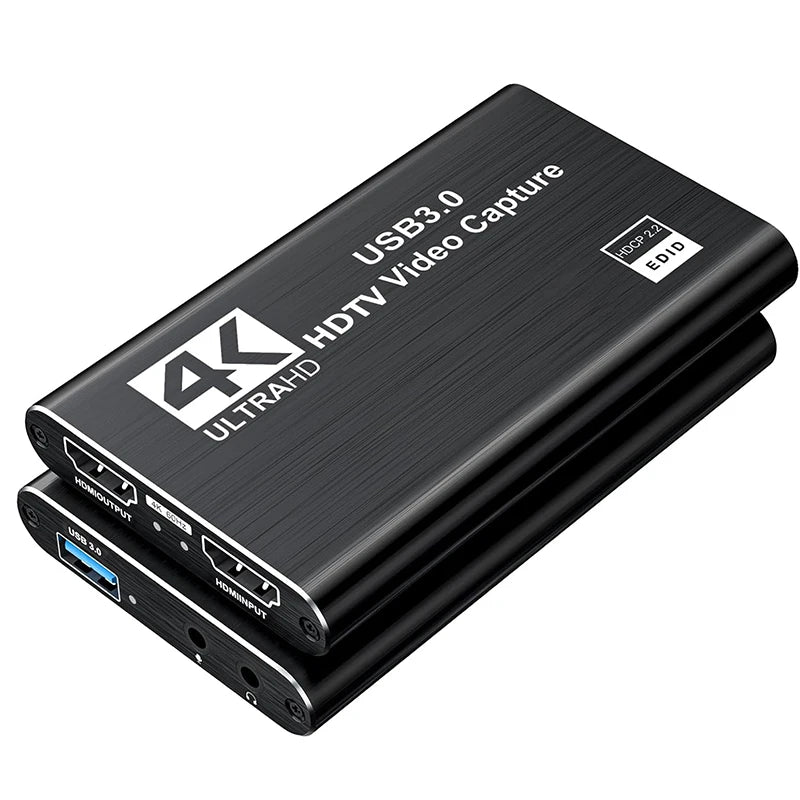 4K HDMI USB 3.0 Audio Video Capture Card 1080P 60Hz Video Recorder Grabber with Loop-out HDCP 2.2 for OBS Live Streaming Game PC