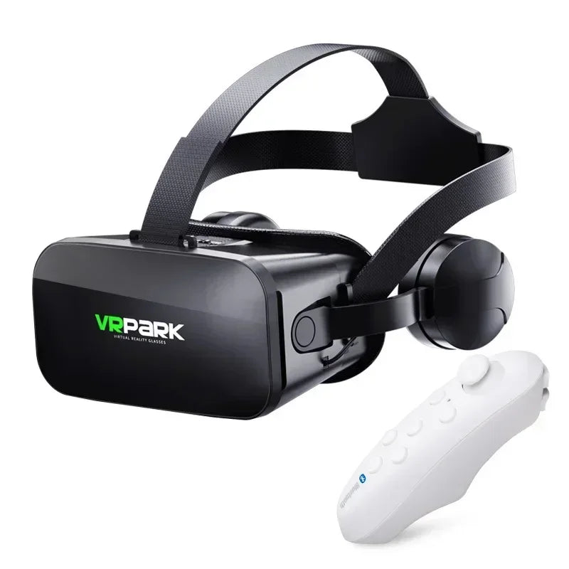 4K Virtual Reality 3D Glasses Box Stereo VR Google Cardboard Headset Helmet for IOS Android Phone Max 6.7",Rocker