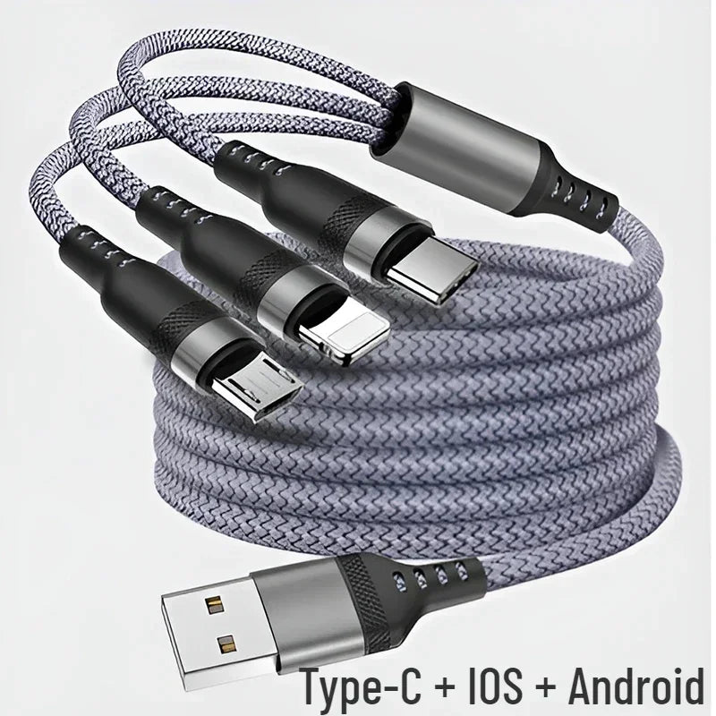Multi Charger Cable 4 In 1 Charging Cable USB Fast Charge To Android Iphone Type C Charger for Iphone Huawei Android Phones