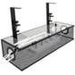 Under Desk Box Tray BLACK, 1 Pack - Wire Management & Cord Organizer, Clamp Mount