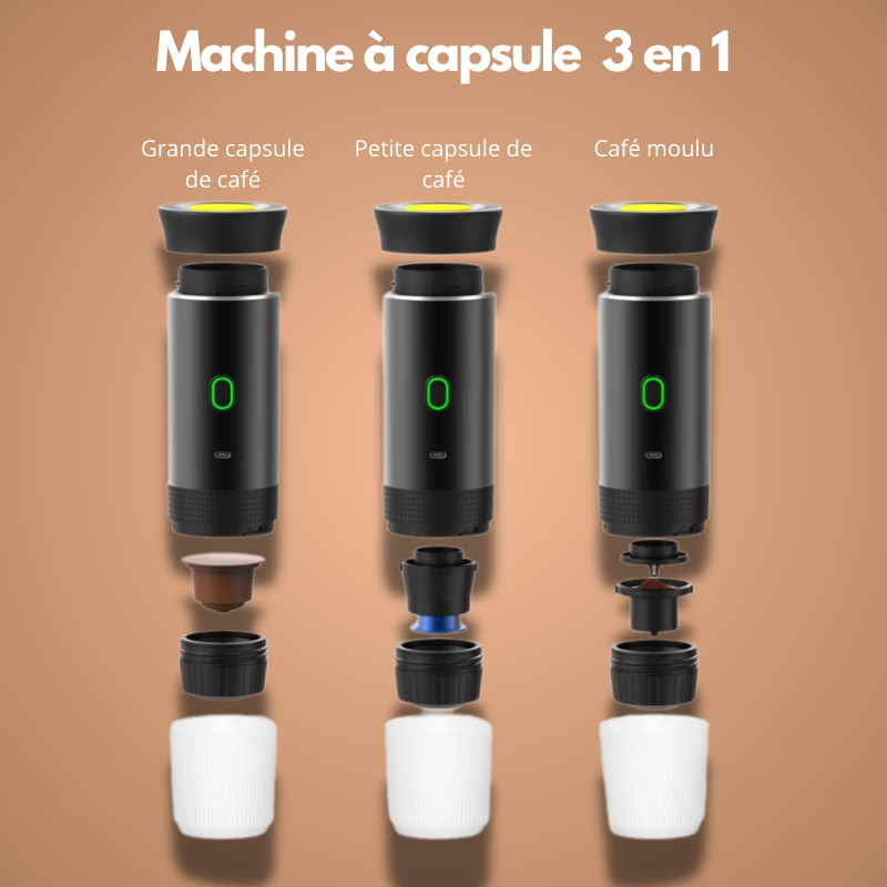 Machine à Café Espresso Portable Sans Fil 3-en-1 - DENOKIN