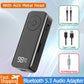 Lavalier Bluetooth 5.3 Transmitter Receiver 3.5MM AUX Support TF Card With LED Display PC Headphone Hifi Stereo Wireless Adapter