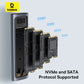 Baseus M2 SSD Case M.2 NVMe SATA Faster USB C 3.2 Gen 2 10Gbps Enclosure Adapter 8TB Storage Expansion Data Protection SSD Case