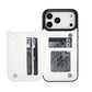 For iPhone 17 Pro Max Air Wallet Case With Card Holder,PU Faux Leather Kickstand Card Slots Case, Double Magnetic Clasp Cover