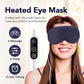 Heated Eyemask USB Charing 3D Massage Electric Eye Mask Smart Timing Sleep Shading Relieve Eye Fatigue for Travel, Office, Home