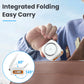 3-in-1 Portable 15W Wireless Charging Cradle with Retractable Cable Magasafe Magnetic Fast Charging Unit