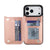 For iPhone 17 Pro Max Air Wallet Case With Card Holder,PU Faux Leather Kickstand Card Slots Case, Double Magnetic Clasp Cover