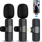 Lavalier Microphone 2.4G Wireless Portable Audio Video Recording Mini Mic for iPhone Android Live Broadcast Gaming Phone