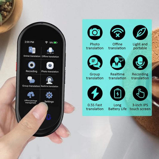 Vormor Z8 Portable Smart Voice Translator Real-time 138 Multi-Language Speech Interactive Offline Translator for Travel Learning