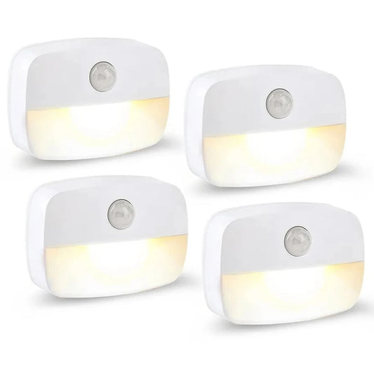 Motion Sensor Light Indoor LED Night Light Stick on Nightlight Battery Operated Lights for Hallway Stair Closet Bedroom Bathroom