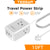 TESSAN Ultra Thin Extension Cord Power Strip with 3 USB 3 AC Adapter Mini Charging Station for Cruise Travel Office School Home