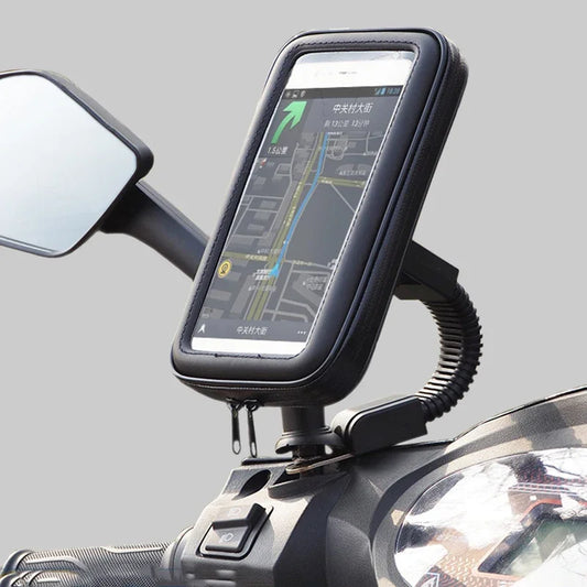 Bicycle Motorcycle Phone Holder Waterproof Bike Phone Case Bag for iPhone Samsung 6.3" Mobile PhoneStand Support Scooter Cover