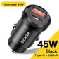 Essager 30W USB Car Charger Quick Charge4.0 QC PD 3.0 SCP 5A USB Type C Car Fast Charging For iPhone 14 13 Huawei Samsung Xiaomi