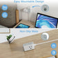 TESSAN Ultra Thin Extension Cord Power Strip with 3 USB 3 AC Adapter Mini Charging Station for Cruise Travel Office School Home