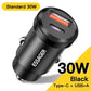 Essager 30W USB Car Charger Quick Charge4.0 QC PD 3.0 SCP 5A USB Type C Car Fast Charging For iPhone 14 13 Huawei Samsung Xiaomi