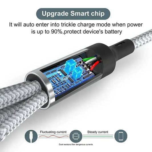 Multi Charger Cable 4 In 1 Charging Cable USB Fast Charge To Android Iphone Type C Charger for Iphone Huawei Android Phones