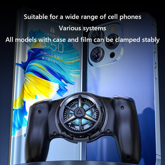 JK01S Handheld Grip Game Controller Joystick Mobile Gamepad for IOS for Android Switch PC Semiconductor Cooling Fan Game Cooler