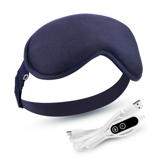 Heated Eyemask USB Charing 3D Massage Electric Eye Mask Smart Timing Sleep Shading Relieve Eye Fatigue for Travel, Office, Home