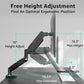 Redragon GMK914 Single Monitor Mount Stand Gas Spring Adjustable Arms with VESA 75/100mm, 13-32 Inch Screen Compatibility