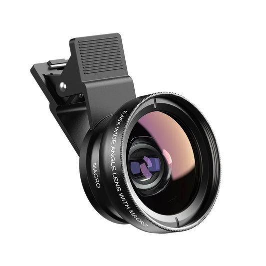 2-in-1 Clip-on Fish Eye & Macro Mobile Phone Lens – 15X Macro & 0.45X Super Wide Angle