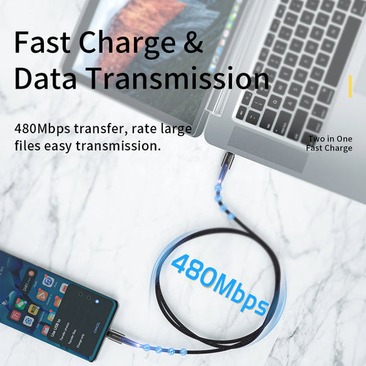 Essager USB C To USB C Cable PD100W 60W Fast Charge Mobile Cell Phone Charging Cord Wire For Xiaomi Samsung Huawei Macbook iPad