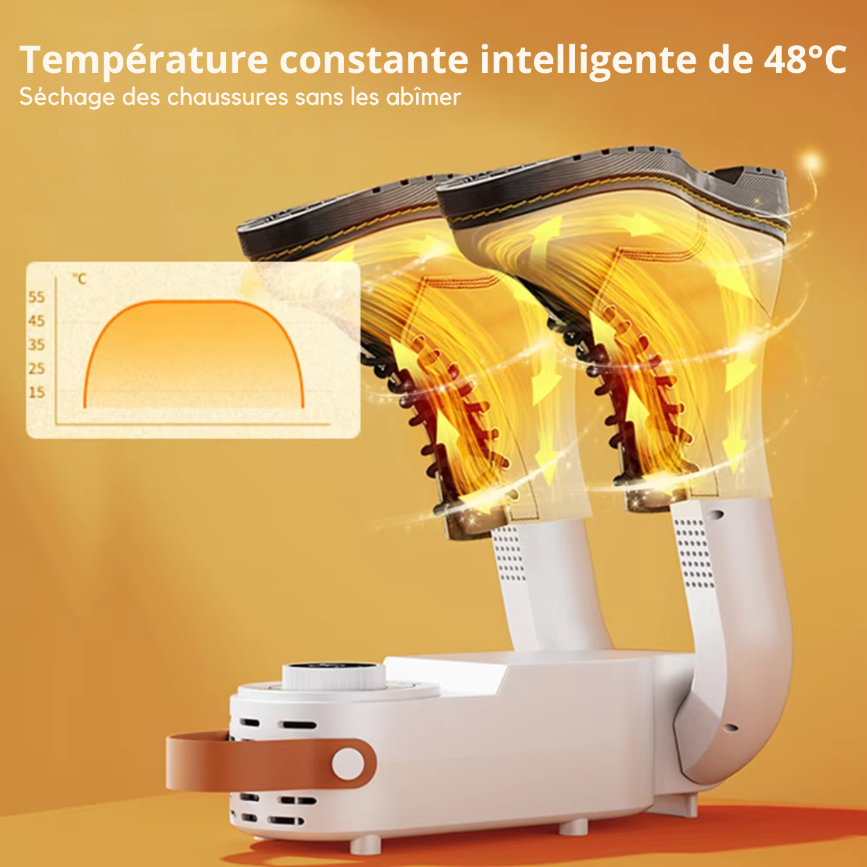 Sèche-Chaussures Intelligent Télescopique - Séchage Rapide et Désodorisation