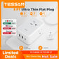 TESSAN Ultra Thin Extension Cord Power Strip with 3 USB 3 AC Adapter Mini Charging Station for Cruise Travel Office School Home